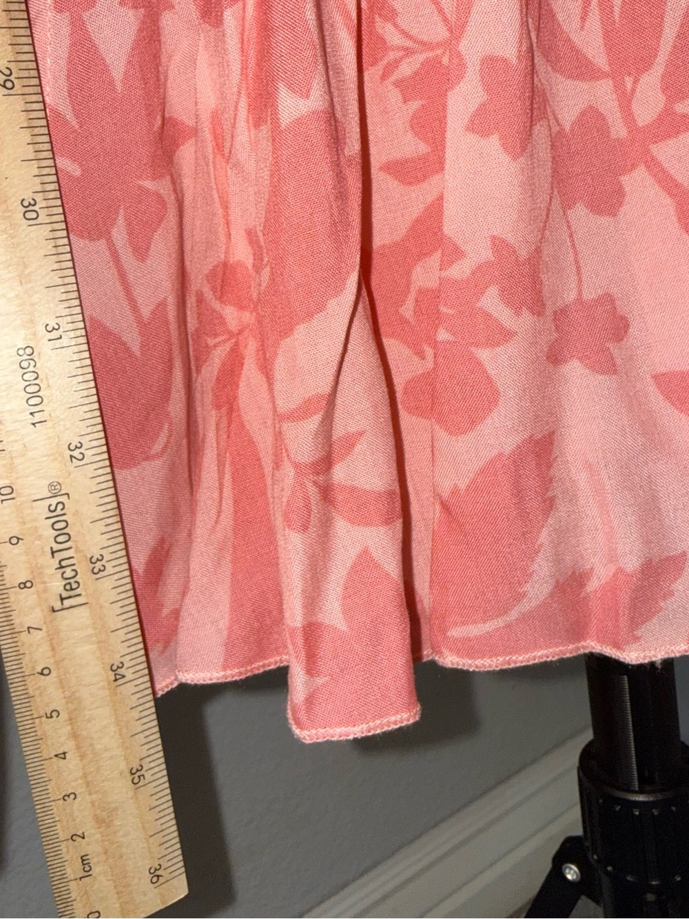 Pink Lily Pink Floral Tiered Ruffle Midi Maxi Skirt Size Medium - Picture 7 of 8